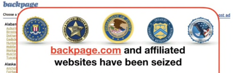 Backpage.com taken down and seized by federal law enforcement